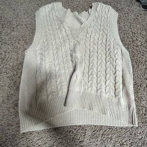 SHEIN tan sweater vest